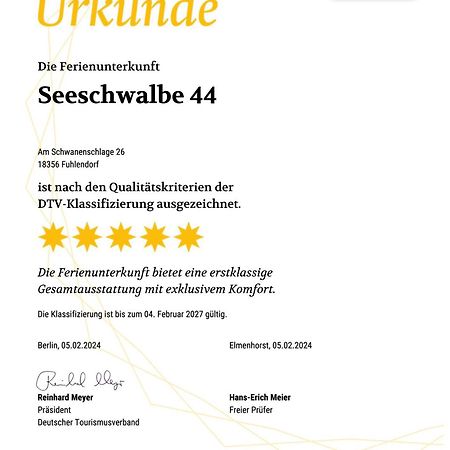 Ferienhaus Seeschwalbe 44 Fuhlendorf  Εξωτερικό φωτογραφία